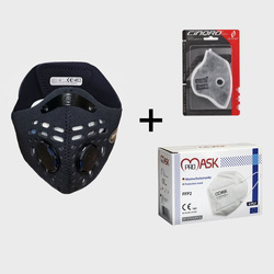 Respro CE Techno Black anti-smog mask