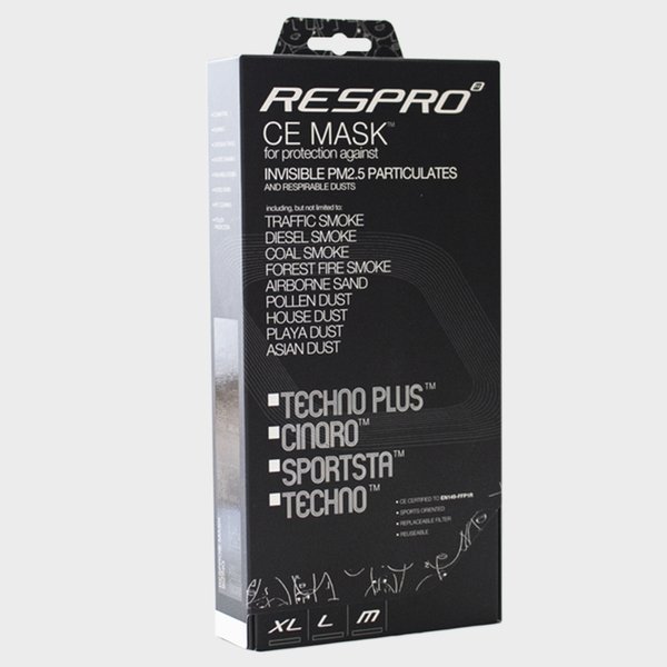 Maska CE Techno + Filtry Cinqro Urban + 20 szt. FFP2